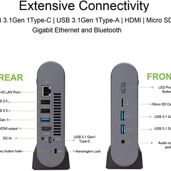 Acer Chromebox 1.8 Celeron 128GB M.2SSD/4GB DDR4/W-Fi 5, EUC (CXI3-UA91) - Picture 9 of 15